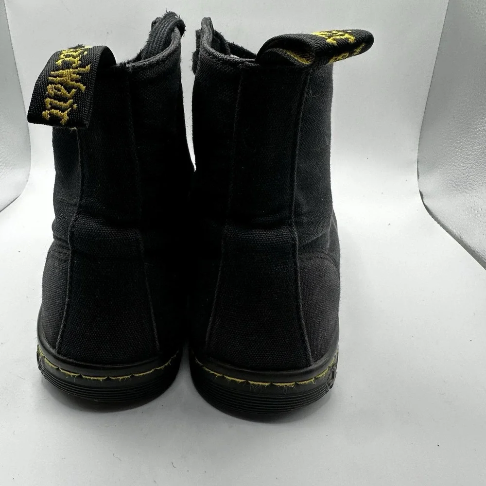 Dr. Martens Alfie Boot Mens Size 8 Women's Size 9 Black Canvas Doc Air Wair Shoe